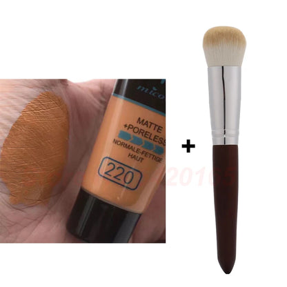 Micolor Fit Me 2 IN 1 Matte Black Skin 30g Poreless Powder + 30ml Liquid Foundation Dark Skin Dedicated Foundation Cosmetic Set