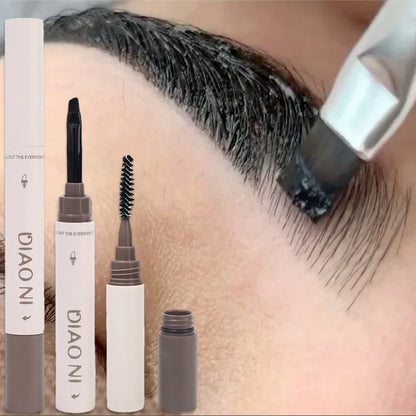 3D Eyebrow Gel Dyeing Cream with Brush Long-lasting Air-cushion Dye Brows Tint Long-lasting 3IN1 Natural Makeup Eyebrow Enhancer