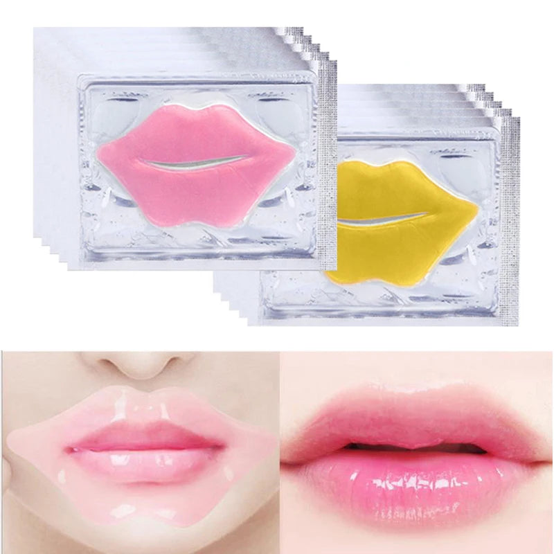 Crystal Collagen Lip Mask Lips Plumper Pink Lip Patches Moisturizing Lips Masks Korean Cosmetics Skin Care for Beauty 20pcs