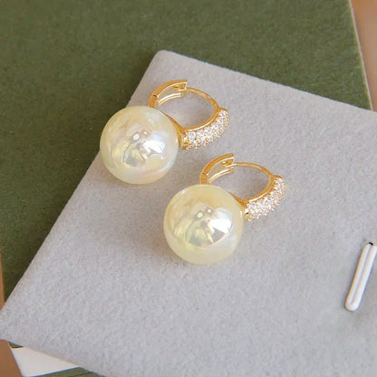 The New Fashion Jewelry Full Rhinestone Red Ball Earrings Earrings for Women