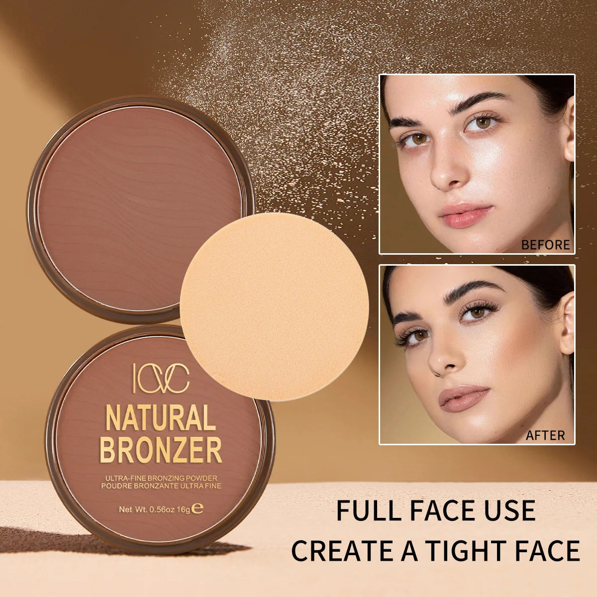 Matte Contouring Palette Multi-Action Long Lasting Natural Stereoscopic 3D Face Shading Powder Contour Eyeshadow Make-up Powder