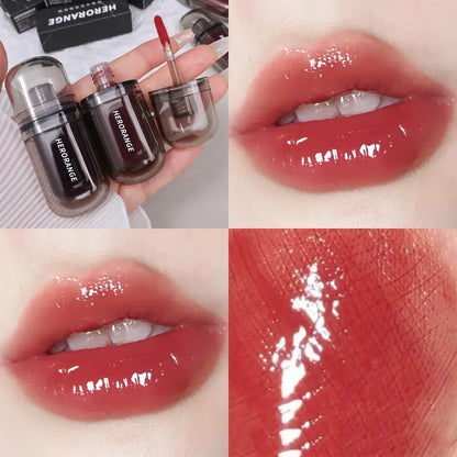 Jelly Moisturizing Liquid Lipstick 6 Color Waterproof Lasting Non-stick Cup Water Glossy Lip Glaze Women Make Up Beauty Cosmetic