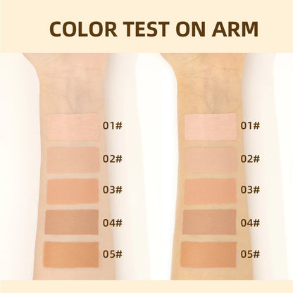 QIBEST Liquid Foundation Base High Coverage Waterproof Face Concealer Cream Lasting Oil-Control Professional Makeup For Women