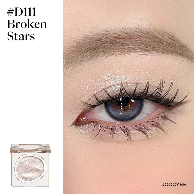 JOOCYEE Eyeshadow Single Long-lasting Natural Easy to blend High-pigmented Diamond shimmering Eyeshadow Black Blue