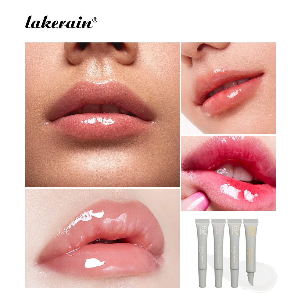 Lakerain Peptide Lip Treatment Moisturizing Lip Mask Gel To Remove Dead Skin Lipstick Base Lip Cream Lip Care Mask 10ml