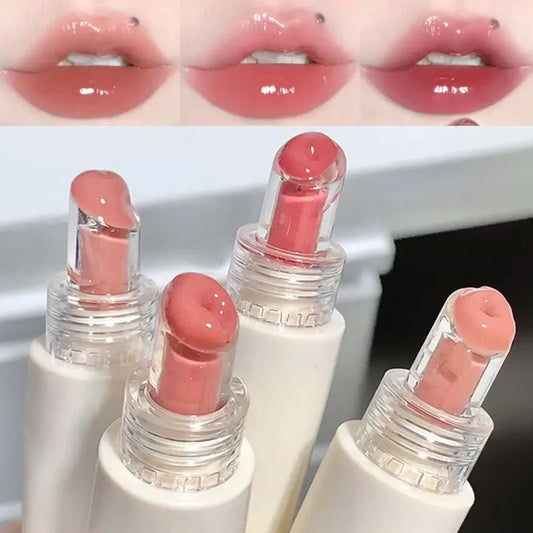 Keke Mood Water Mirror Lip Gloss Moisturizing Nude Lip gloss Jelly Transparent Tube Liquid Lipstick Long Lasting Makeup Cosmetics