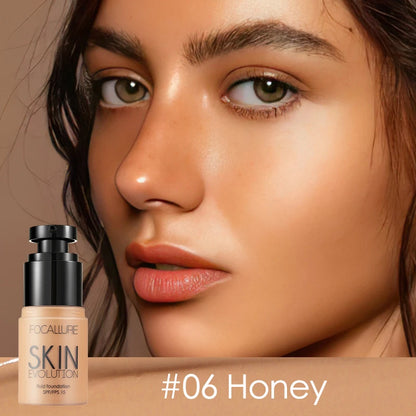 FOCALLURE Waterproof Matte Face Liquid Foundation Full Coverage Concealer Whitening Face Makeup Base Cream Cosmetics for Women