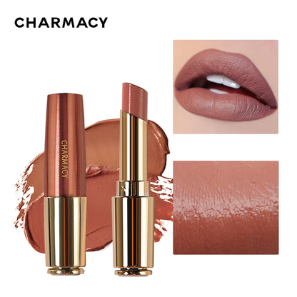 CHARMACY Moisturize Intense Nude Lipstick Luxury Professional Lipsticks Easy to Wear Women Lip Makeup Cosmetic