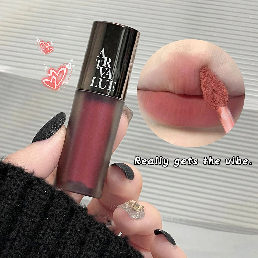 Velvet Matte Lip Mud Liquid Lipstick Waterproof Nude Lip Gloss Long Lasting Non-stick Cup Sexy Women Lip Glaze Cosmetic
