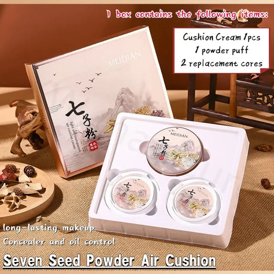 Seven Seed Powder Air Cushion Concealer Oil Control Moisturizing Long-lasting Non-makeup Liquid Foundation Air Cushion Bb Cream