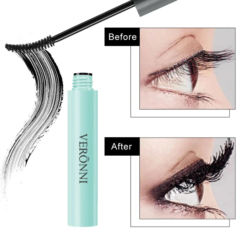 VERONNI 3D Waterproof Mascara No Clumping Easy to Apply & Smudge-Proof Voluminous Mascara Long-Lasting Eye Makeup Cosmetics