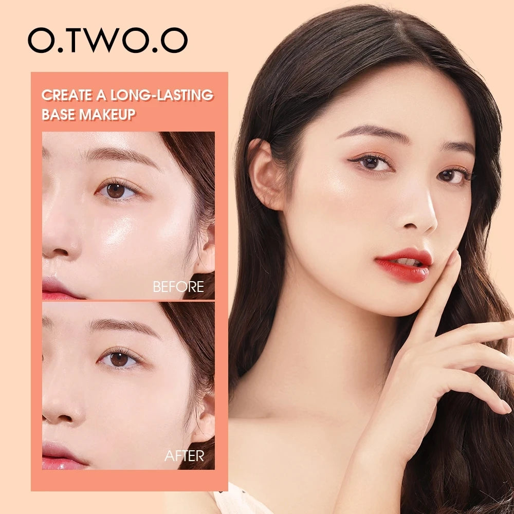 O.TWO.O Face Setting Powder Super Fine Powder Texture Oil-Control 3 Colors Matte Smooth Finish Concealer Makeup Pressed Powder