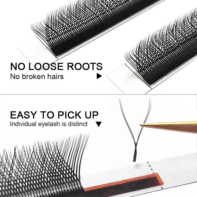 MASSCAKU New Arrival YY Shape lash Fluffy Individual Eyelash Extensions Natural and Soft Lash