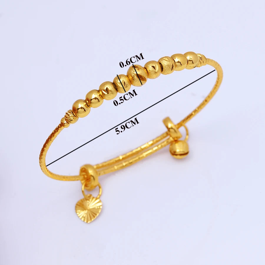 Goldlen Middle East 4 pieces/batch Copper Bracelets Dubai Women's Fashion Jewelry Bride Wedding Gift