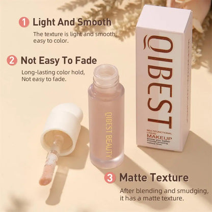 QiBest Multi functional Liquid Makeup Pen Pearlescent Fine Flash Natural Brighten Highlight Matte Face Contouring Stick