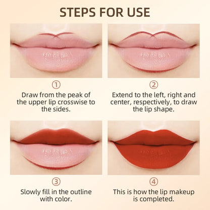 QIBEST 12Pcs/Set Waterproof Pen Matte Lip Liner Set  Long Lasting Makeup