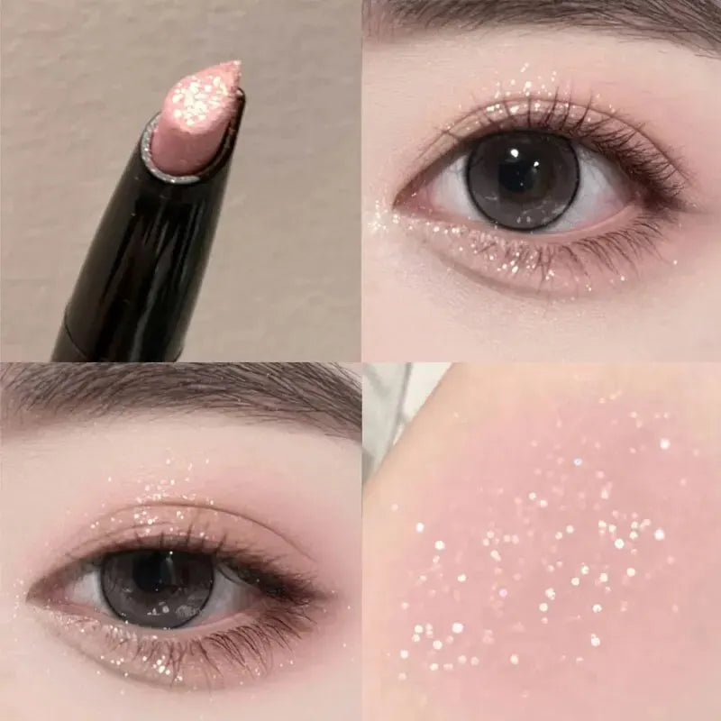 HERORANGEHR Crushed Diamond Ice Diamond Sleeper Silkworm Pen Brightening and Embellishing Eyes for Exquisite Makeup