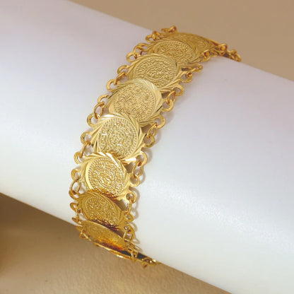 KDE Coin Bracelet for Women Gold Color jewelry Exquisite Party Gift Dubai Luxury Bracelet