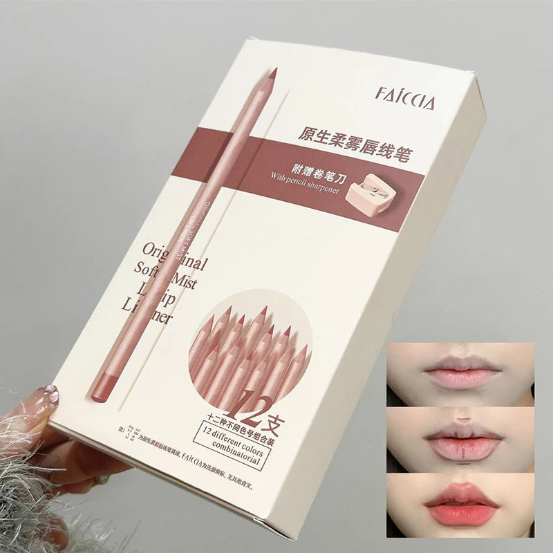 Matte Nude Brown Lip liner Pencil Lipsticks Colors Lip Contour Kit Waterproof Non-sticky Sexy Velvet Red Lipgloss Makeup Tool