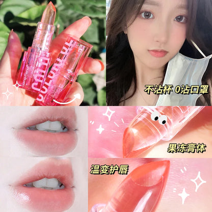 HengFang Shining Crystal Magic Color Lipstick Transparent Lip Balm Long Lasting Moisturizing Nourishing Lip Care Natural Jelly Lip Stick