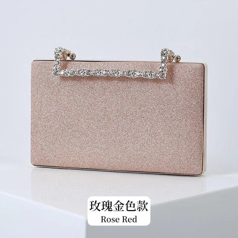 Diamond Party Evening Clutch Bags Small Luxury Cross Body Purses Bride Wedding Wallet With Chain Dinner Handbags For Women