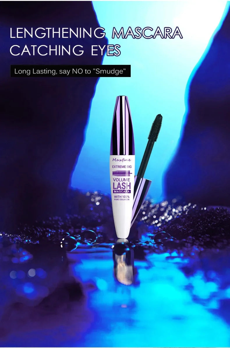 Maxfine 5d Three-dimensional Mascara Purple Blue White Multi-color Mascara Base Long-lasting Non-smudge Long-lasting Curling Shaping Mas