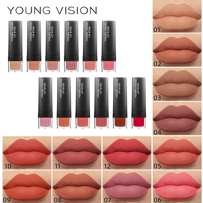 YOUNG VISION 6 pcs /set matte lipstick set non stick cup lipstick velvet moisturizing lipstick