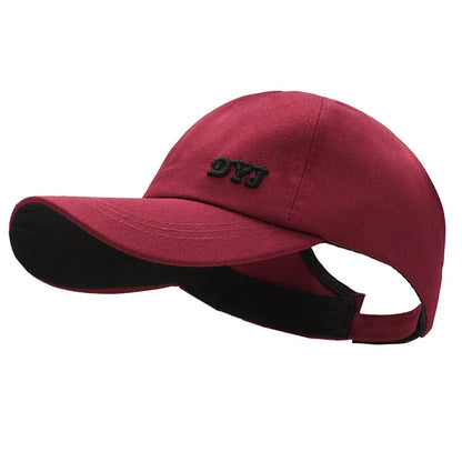 Summer Sun Protection Baseball Cap Women Fashion Wide Brim Sun Hat Empty Top Adjustable Sunscreen Hat Outdoor Travel Cap Running