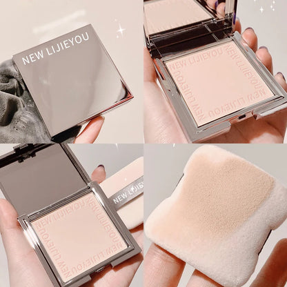 Waterproof powder with mirror, durable makeup, full face coverage, compact powder, cosmetics base