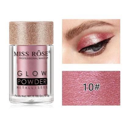 MISS ROSE Holographic Sequins Glitter Shimmer Pigment Eye Shadow Tattoo Lip Nail Body Glitter Festival Party Eye Makeup Powder