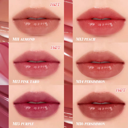 BANXEER Lip Gloss Lip Glaze Moisturizing Lightweight Non-sticky Long Lasting Glossy Plumping Repair Lip Liquid Lipstick Makeup