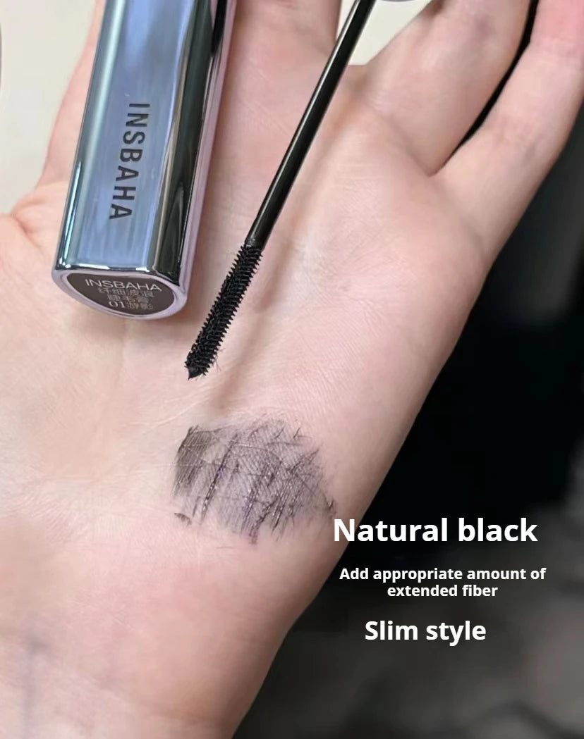 INSBAHA Mascara Eyeblack Three-dimensional Curly Slender Natural Waterproof Sweat Resistant Long-lasting Plump And Dense