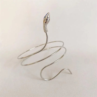 Punk Coiled Snake Spiral Upper Arm Cuff Armlet Armband Bangle Women Jewelry Swirl Snake Arm Cuff Armlet Bracelet
