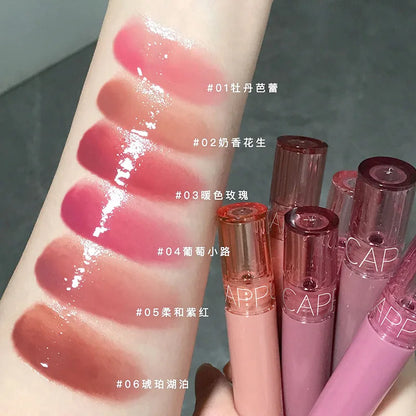 Cappuvini Juice Jelly Lip Gloss Long Lasting Moisturizer Water Light Lipstick Mirror Gloss Lipstick Affordable Makeup