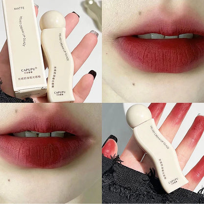 Cream velvet lip glaze matte does not fade long-lasting low saturation day touch lip glaze lip mud lipstick