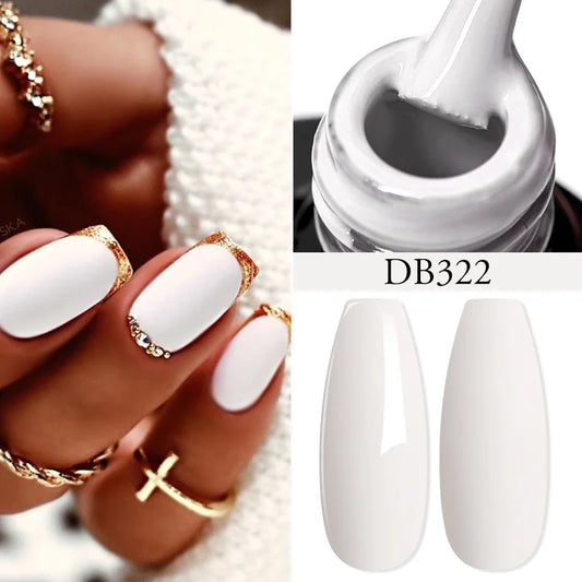 Mtssii 7ML Color Gel Nail Polish Semi-permanent Vernish Soak Off UV Gel Nude Pink White Black Nails For Manicure Nail Art Gellak