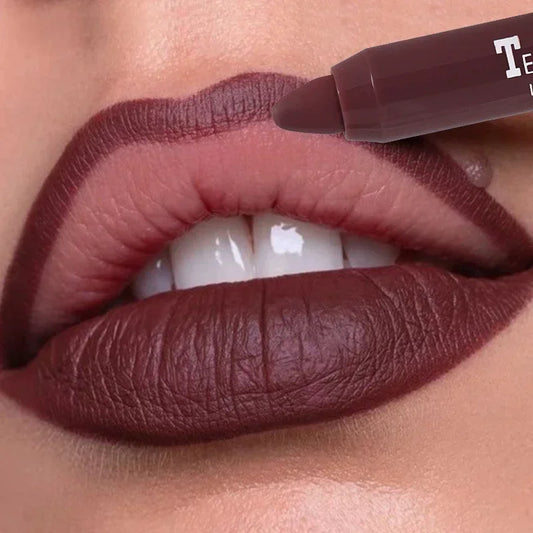 Nude Lip liner Pencil Colors Lip Makeup Lipstick Pen Waterproof Long Lasting Non-stick Cup Matte Nude Brown Lipliner Cosmetics
