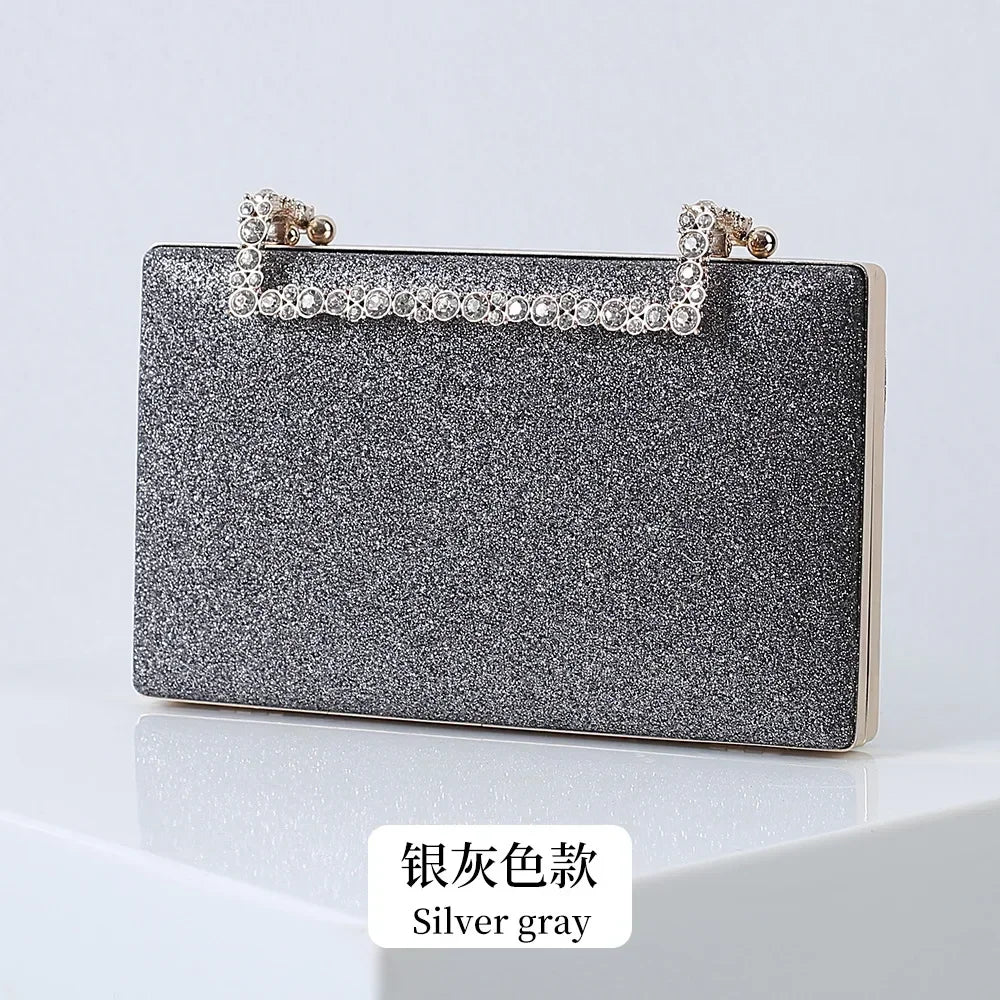 Diamond Party Evening Clutch Bags Small Luxury Cross Body Purses Bride Wedding Wallet With Chain Dinner Handbags For Women