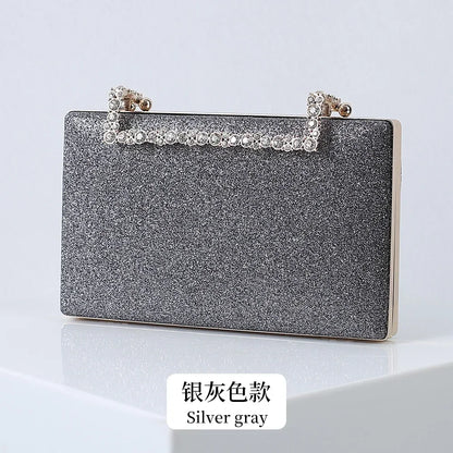 Diamond Party Evening Clutch Bags Small Luxury Cross Body Purses Bride Wedding Wallet With Chain Dinner Handbags For Women