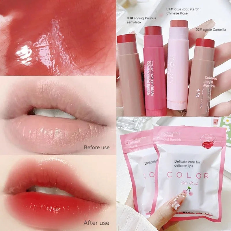 Lip Balm Moisturizing Anti-dry Lip Balm Anti-cracking Lipstick Colored Lip Tint Easy To Carry Makeup Lip Care Cosmetics