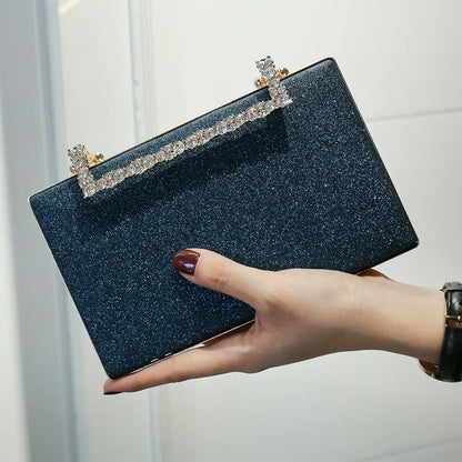 Diamond Party Evening Clutch Bags Small Luxury Cross Body Purses Bride Wedding Wallet With Chain Dinner Handbags For Women