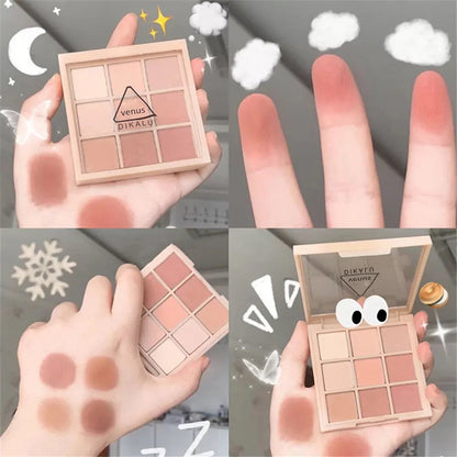 DIKALU All Matte Eyeshadow Palette Eyeshadow Primer Waterproof Glitter Nude Eye Pigment Matte Shimmer Shine Eye shadow Powder