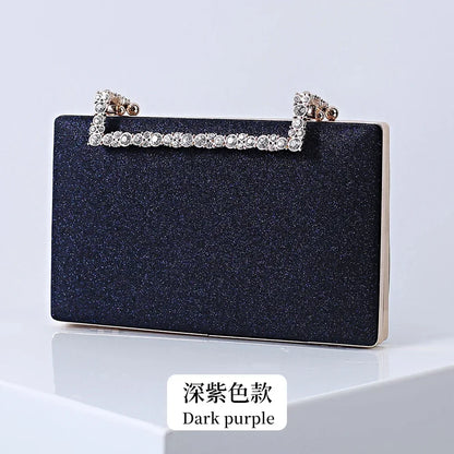 Diamond Party Evening Clutch Bags Small Luxury Cross Body Purses Bride Wedding Wallet With Chain Dinner Handbags For Women