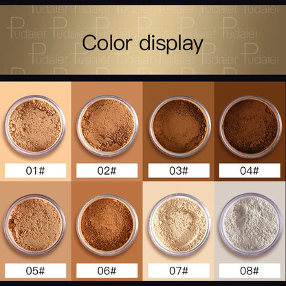 Pudaier 8color Makeup Loose Setting Powder Matte Mineral Concealer Finishing Bronzer Contour For Black Dark Skin makeup free ship