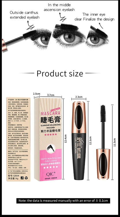 4D Silk Fiber Lash Mascara Eyelash Extension Thick Curling Non-smudge Waterproof Natural Lengthening Lasting Cosmetics Makeup