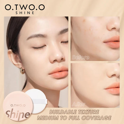 O.TWO.O Air Cushion BB Cream Colors Fuller Coverage Waterproof Long-lasting Concealer Cushion Compact Face Makeup