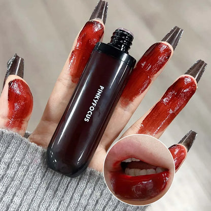Mirror Lip Gloss Lasting Moisturizing Water Glass Lip Glaze Transparent Tea Red Color Juicy Lip Tint Lips Makeup Cosmetic