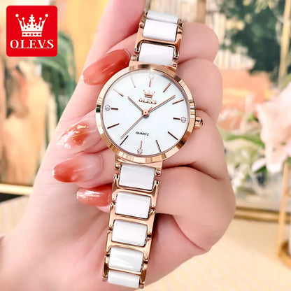 OLEVS Women's Wristwatch Luxury Brand Watch for Women Elegant Bracelet Waterproof Fashion Quartz Ladies Watches Reloj Para Mujer