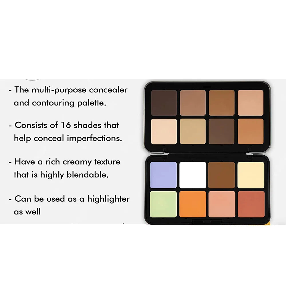 CARLASECRET 16 Colour PROFESSIONAL Makeup Conceal Correct Contour Palette Concealer Finishing Contour Eye Shadow Cream