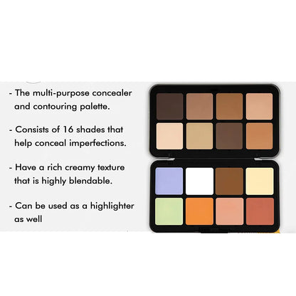 CARLASECRET 16 Colour PROFESSIONAL Makeup Conceal Correct Contour Palette Concealer Finishing Contour Eye Shadow Cream